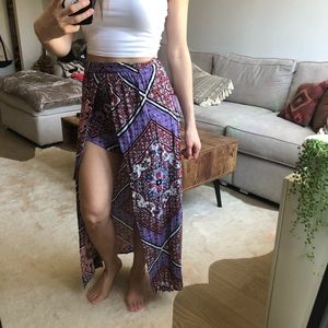 Maxi skirt - open front with shorts